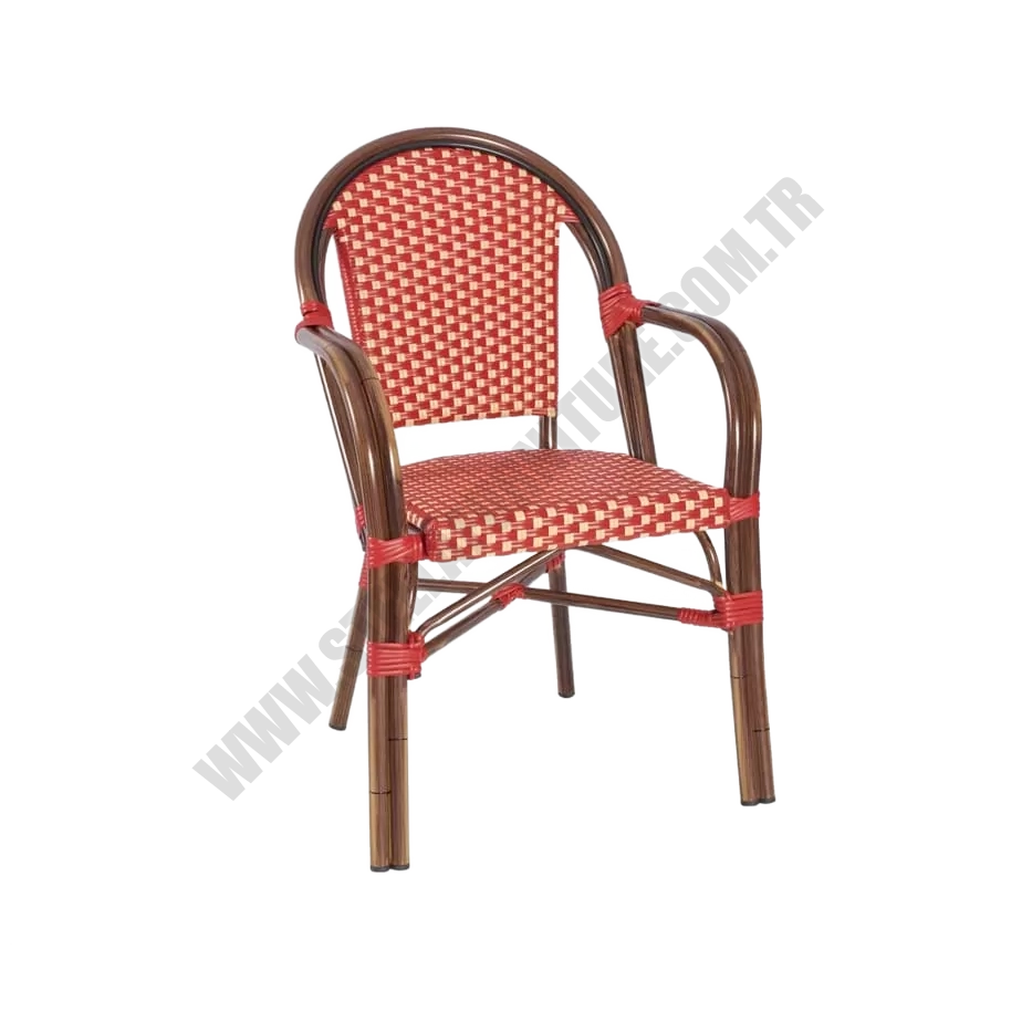 BAMBOO KIRMIZI BAHÇE SANDALYESİ