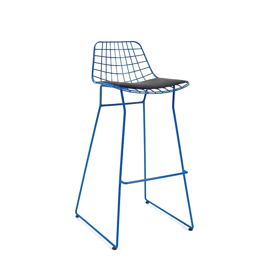 Terie Metal Tel Bar Sandalyesi