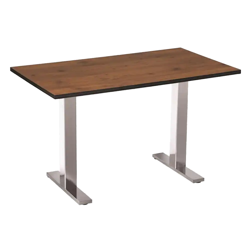 Pelle 120x70 Ahşap Desenli Compact Laminat İkili Cafe Masası