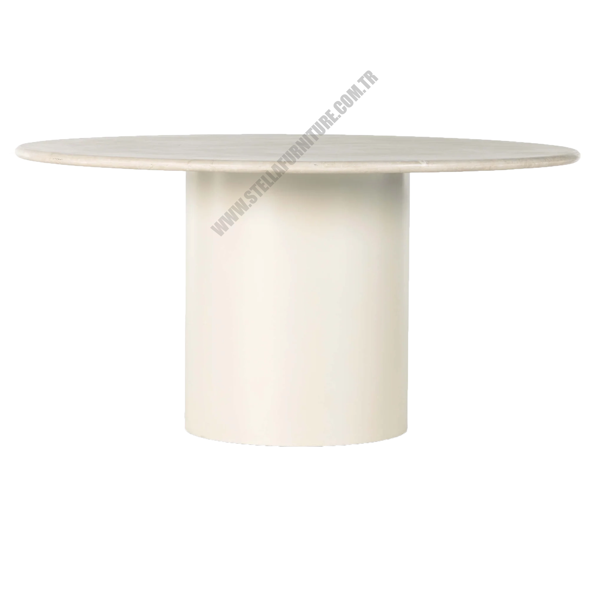 BELLE 60 ROUND DİNİNG TABLE, CREAM MARBLE