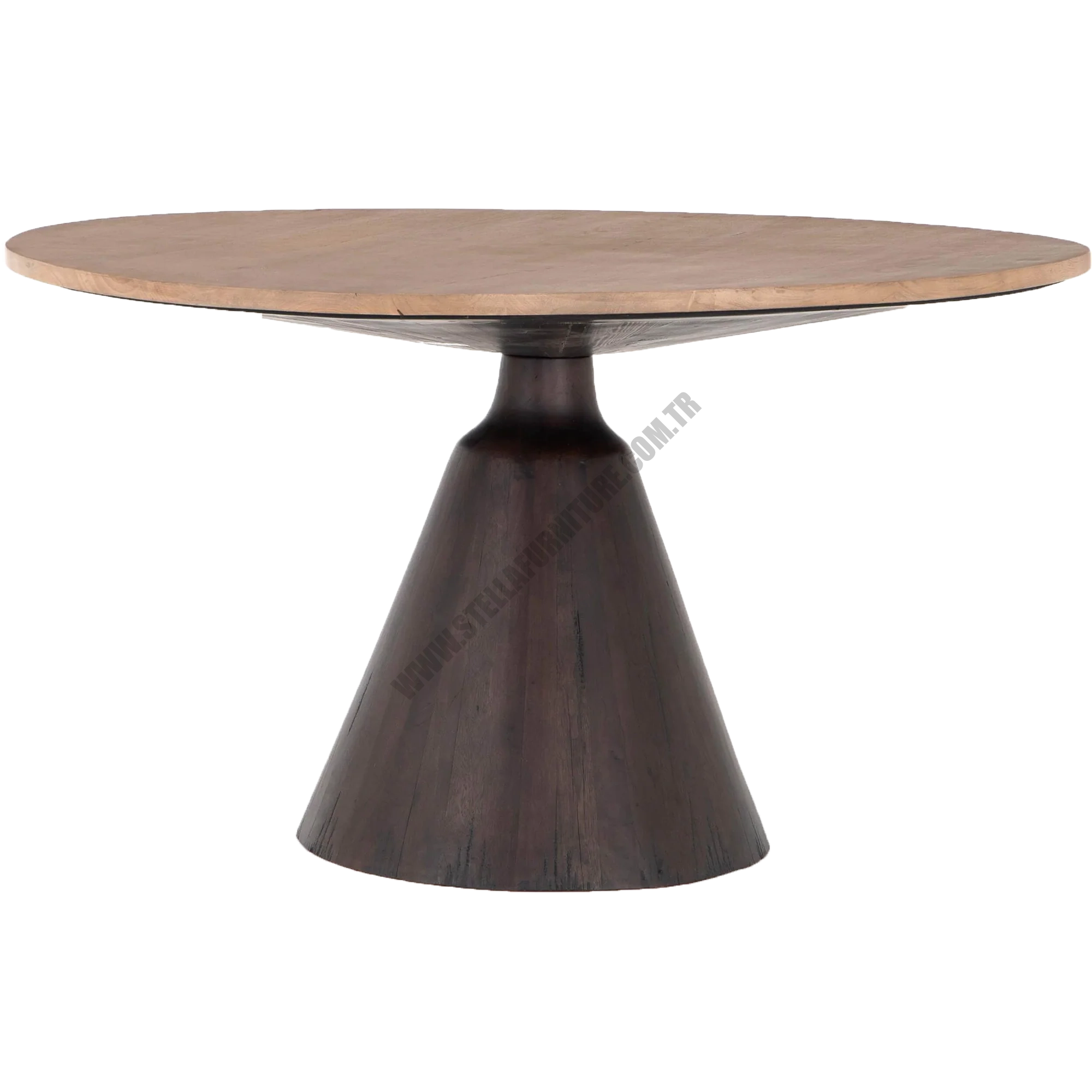BRONX ROUND DİNİNG TABLE, BRUSHED PARAWOOD