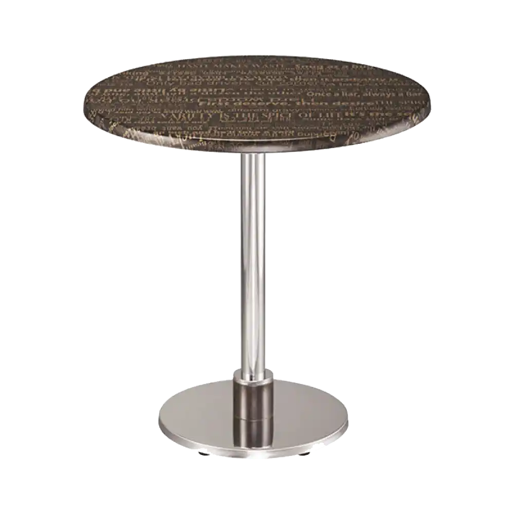 YUVARLAK WERZALİT  METAL AYAKI RESTORAN MASASI